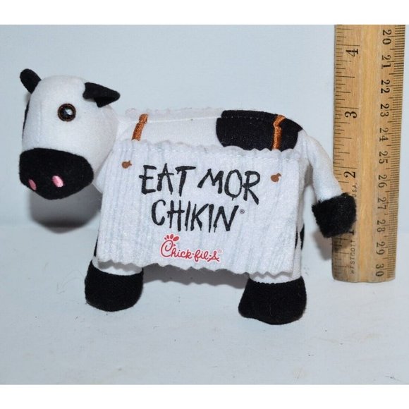 2017 Chick Fil A Cow Plush Eat Mor Chikin  Cute stocking stuffer - Picture 4 of 7
